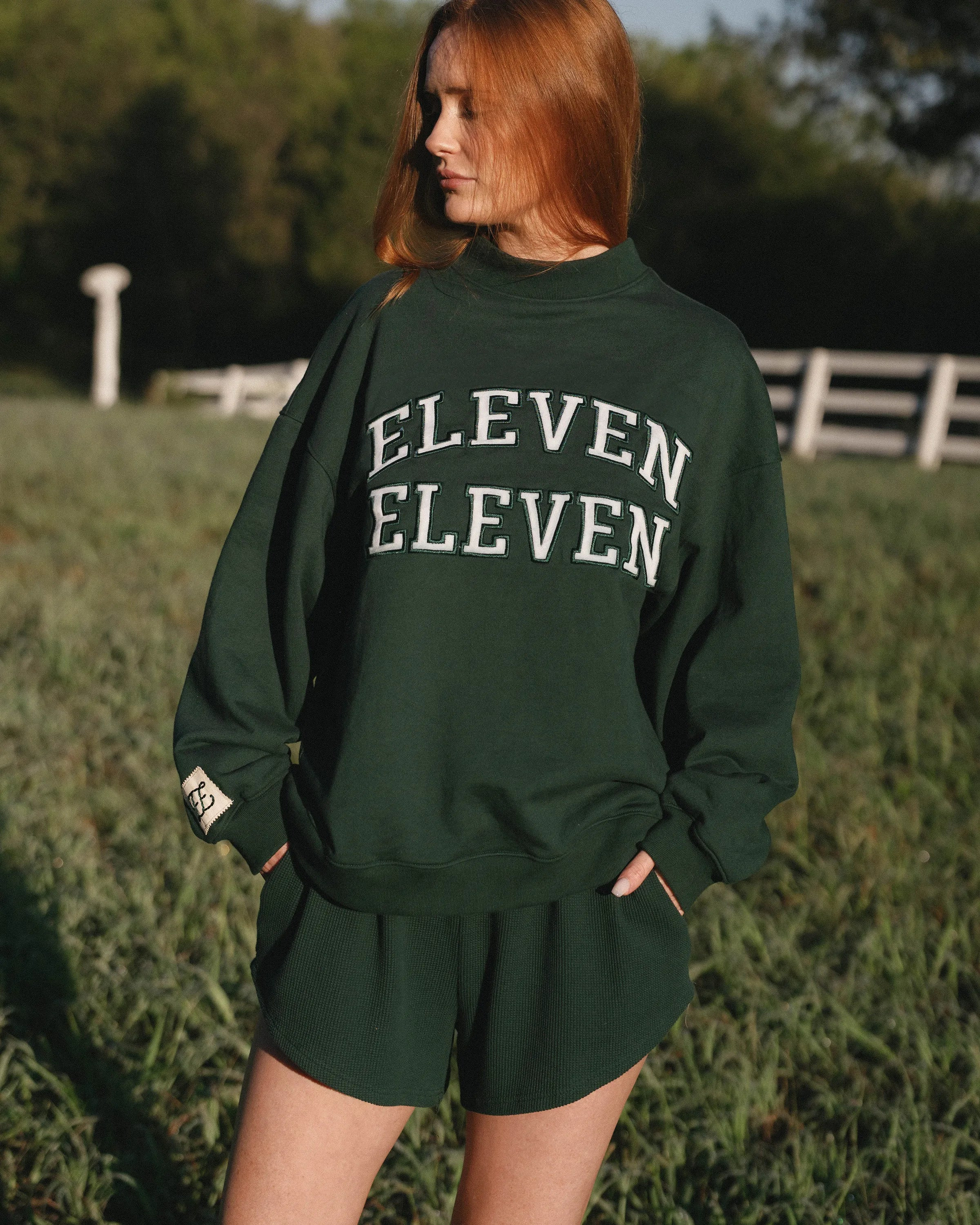 Vintage Mockneck in Pine | Eleven Eleven