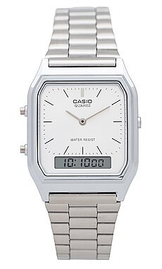 Casio AQ230 Series Watch in Metal Silver from Revolve.com | Revolve Clothing (Global)