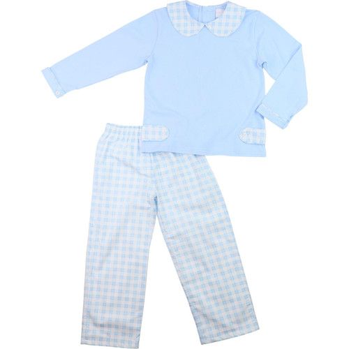 Blue Check Pant Set | Cecil and Lou