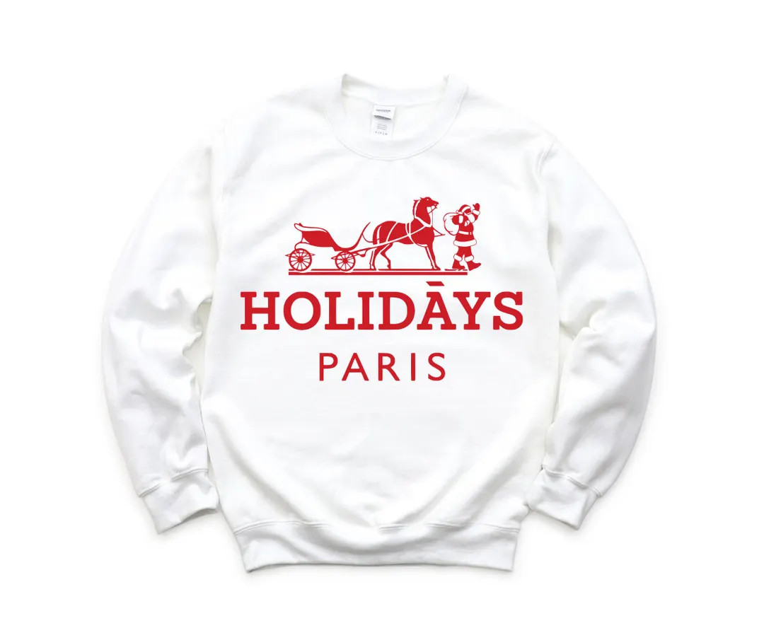 Holidays Paris Sweatshirt: High-end Christmas Graphic - Etsy | Etsy (US)