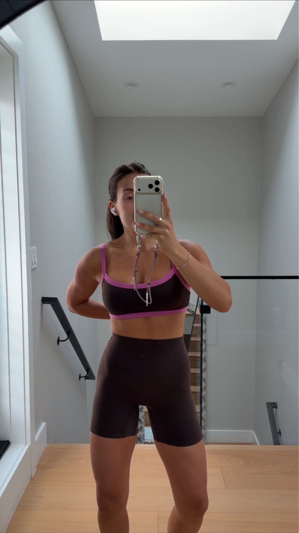 My set is linked! Wearing a small in both the top and bottom! #activewear #ootd #fitness