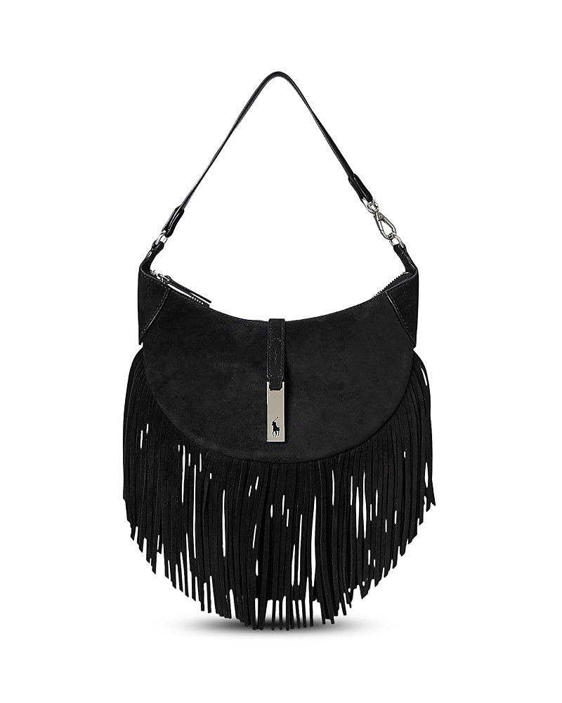 Polo Ralph Lauren Polo Id Fringe Suede Mini Shoulder Bag | Bloomingdale's (US)