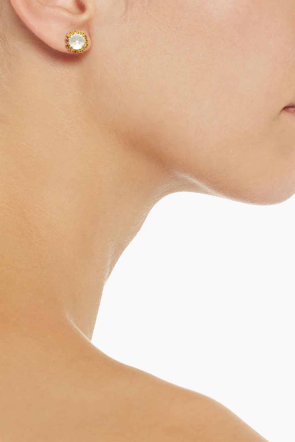 Gold-tone crystal earrings | The Outnet (UK and Europe)