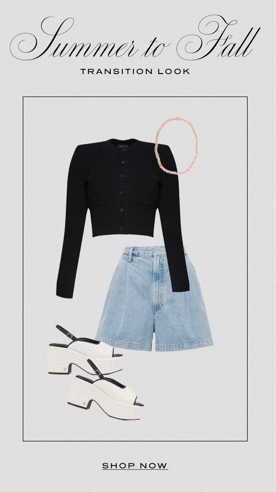 Currently wearing summer to fall pieces. 