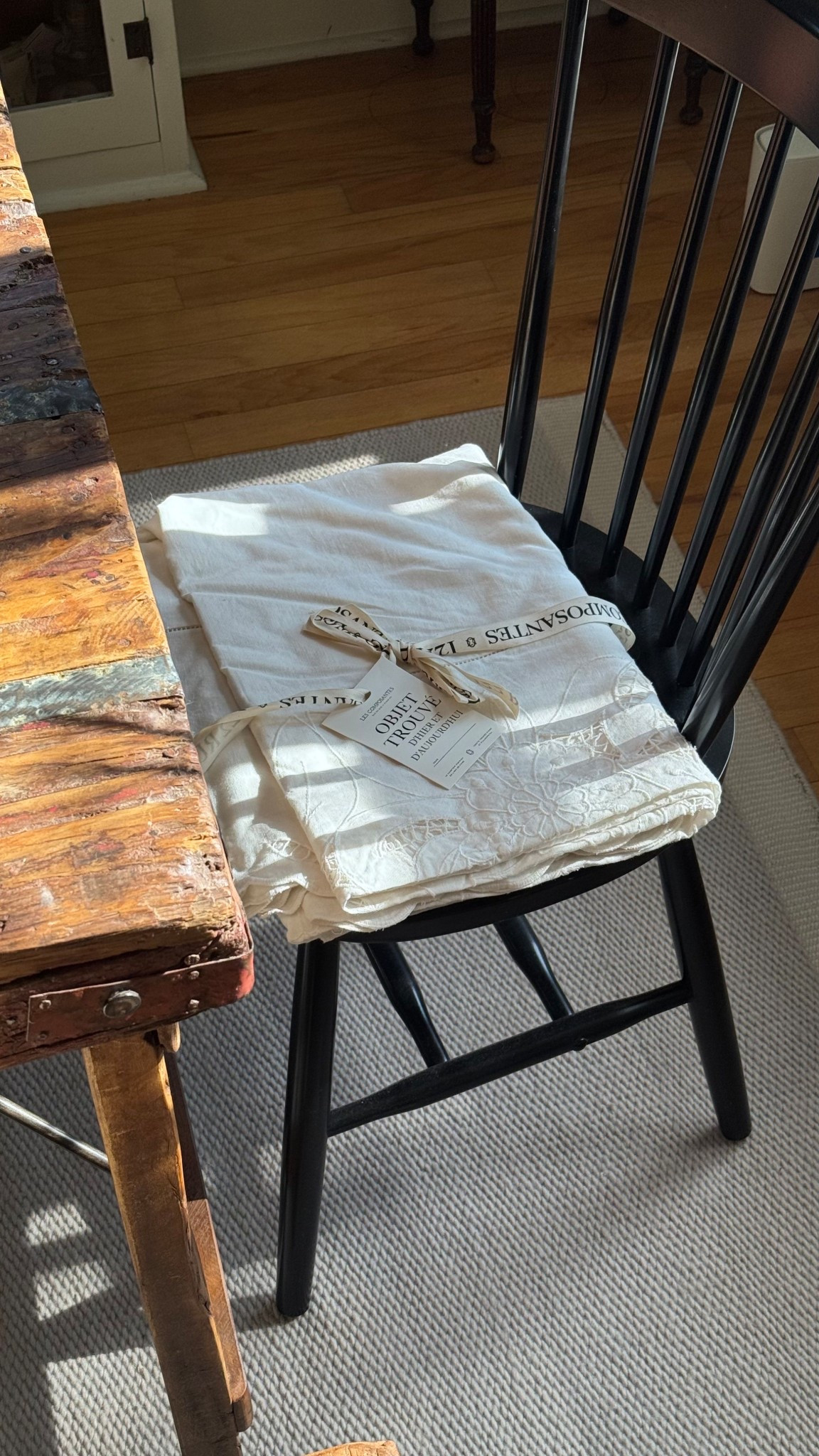 Cute new table cloth! Looks vintage from Sezane 