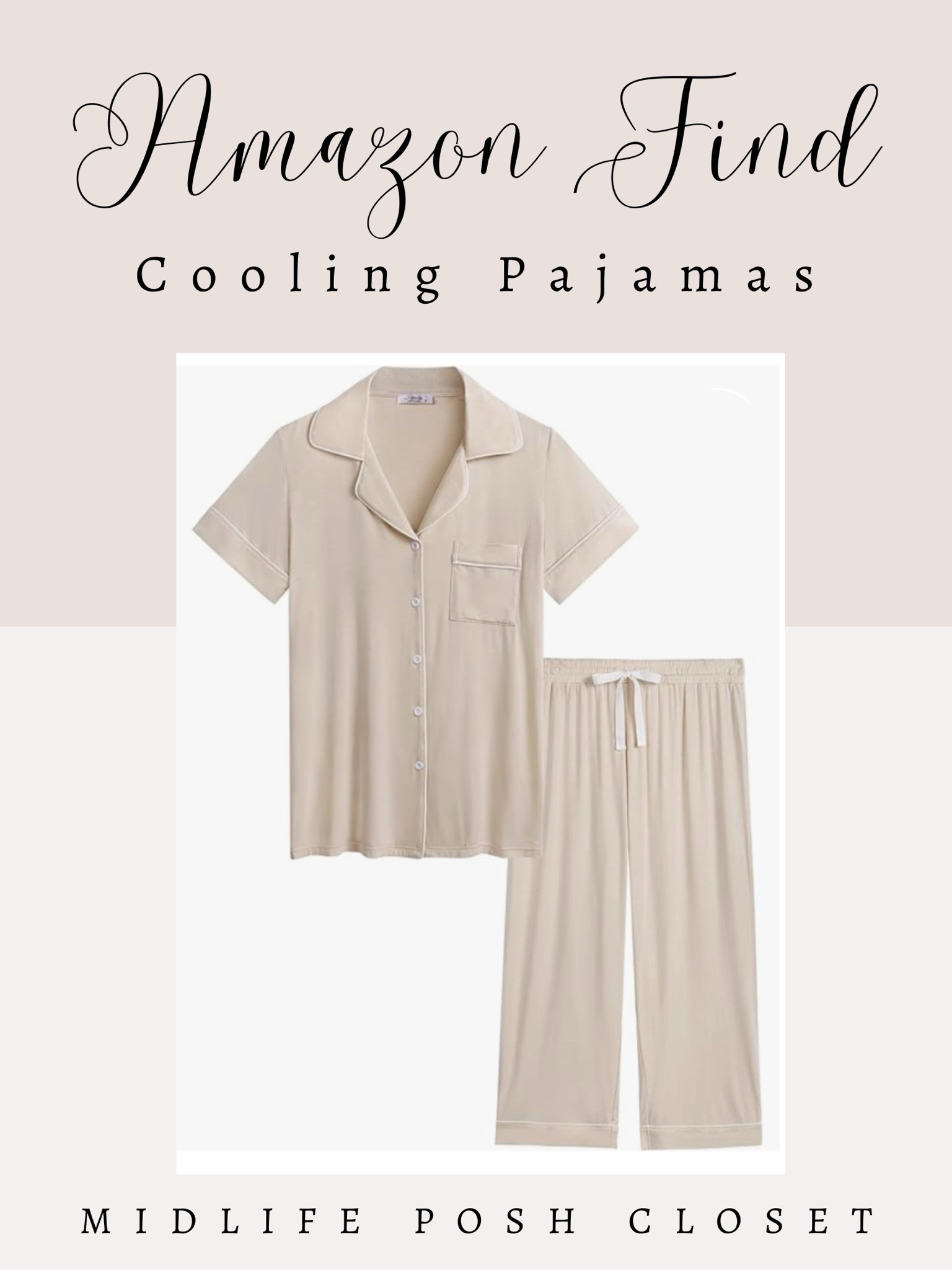 AMAZON FIND! Cooling pajamas to fight, night sweats, hot flashes, and menopause symptoms.

#LTKfindsunder50 #LTKover40 #LTKSeasonal