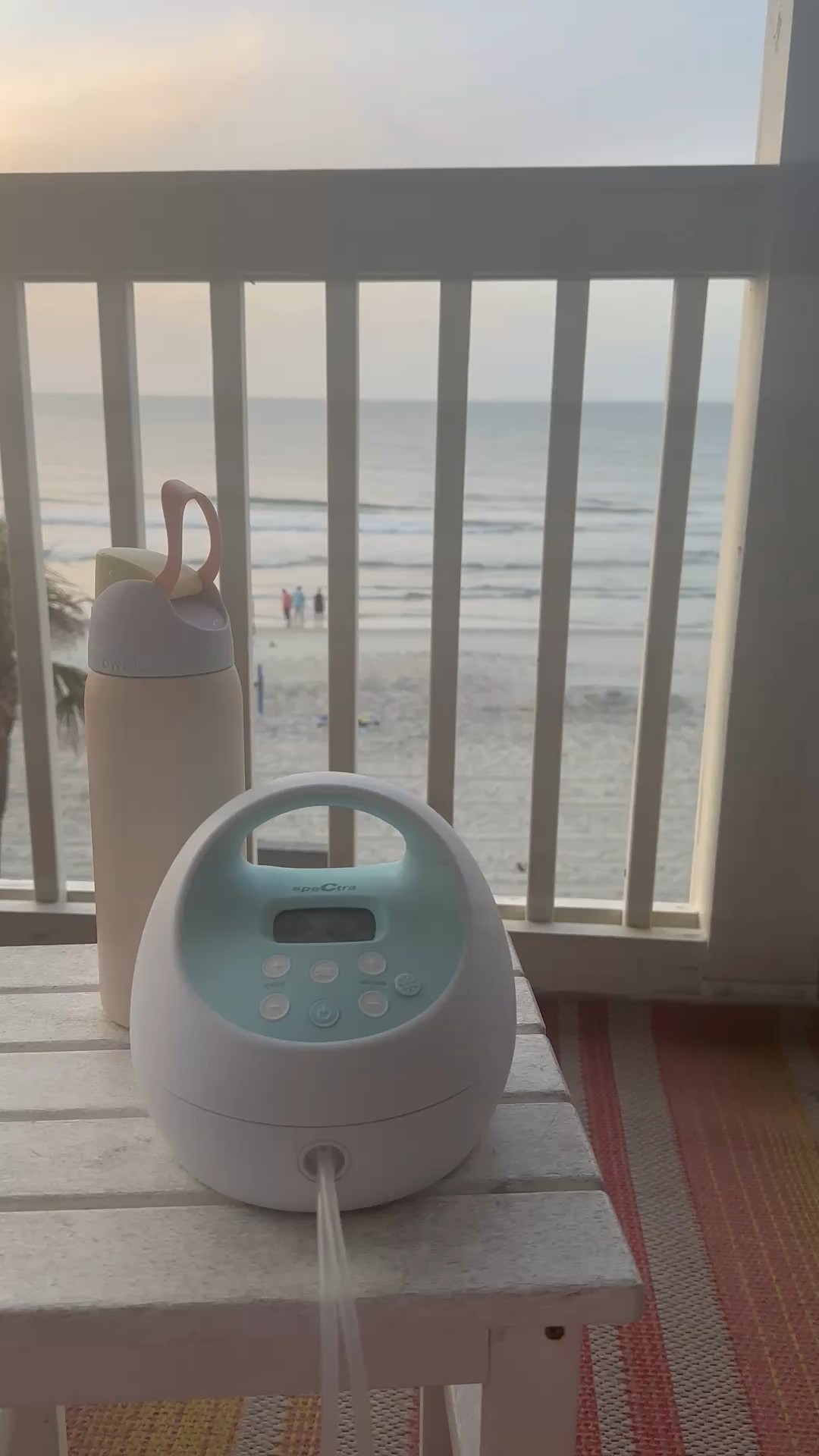 The best view for pumping!! Always have my Owala ready for this!! 