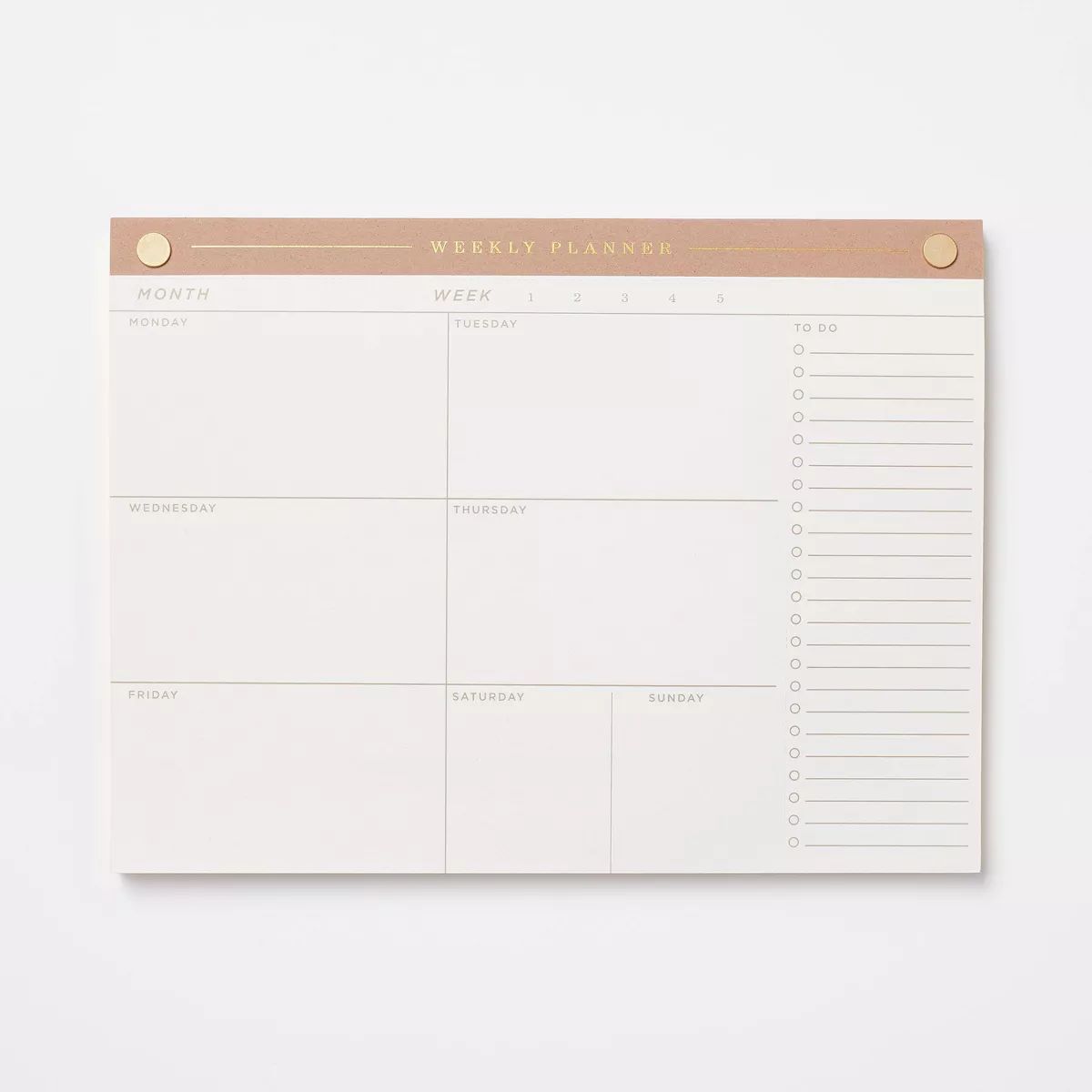 52 Page Special Rule Weekly Tear Off Planner 10" x 7.5" Mauve  - Threshold™ | Target