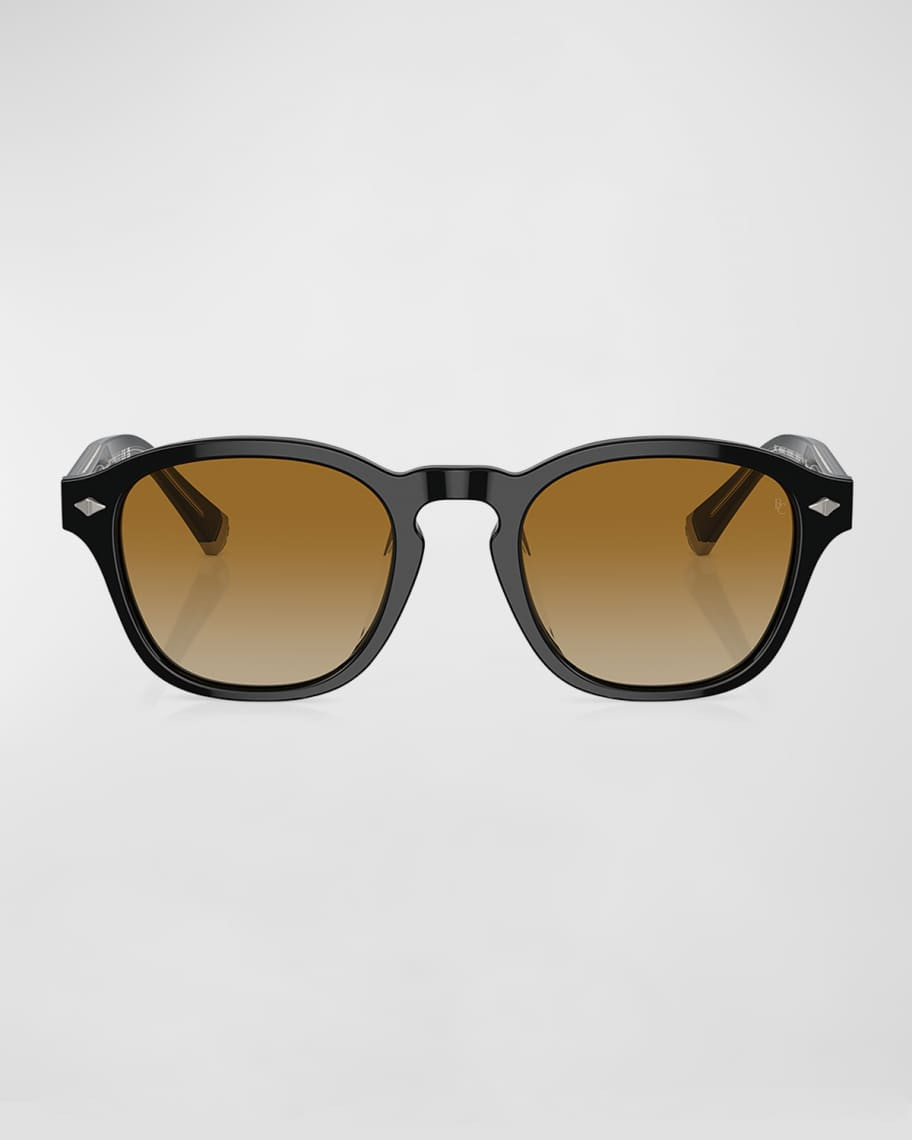Brunello Cucinelli Men's Acetate Square Sunglasses | Neiman Marcus