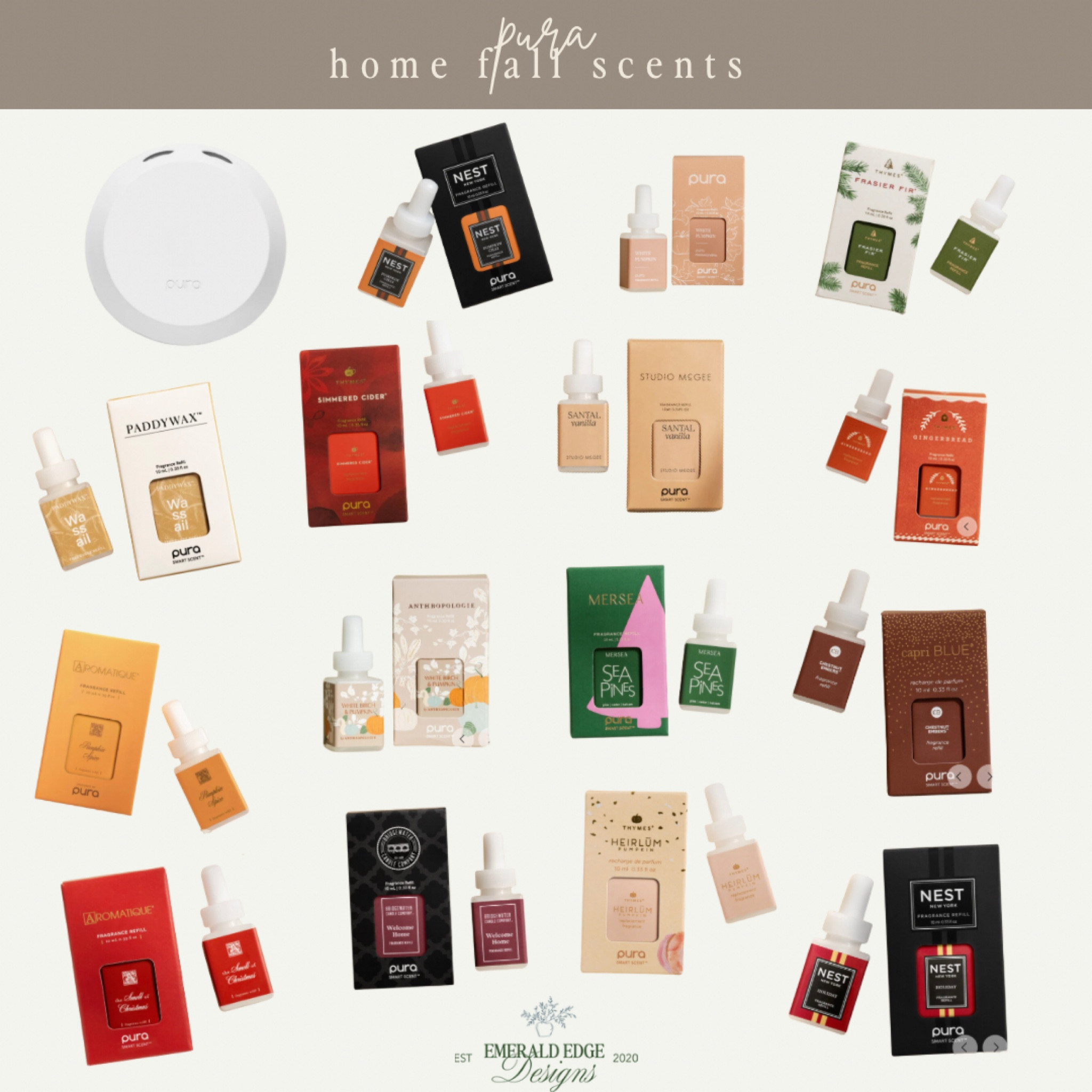 Don’t love burning candles all the time? The pura home diffuser is one of my favorite items in my home. You can schedule when it comes on, how long and how strong you want the scent. They last for a while even using it everyday. I added my favorite fall and Christmas scents so you wouldn’t have to do the search! 

#LTKHome #LTKSeasonal #LTKFallSale