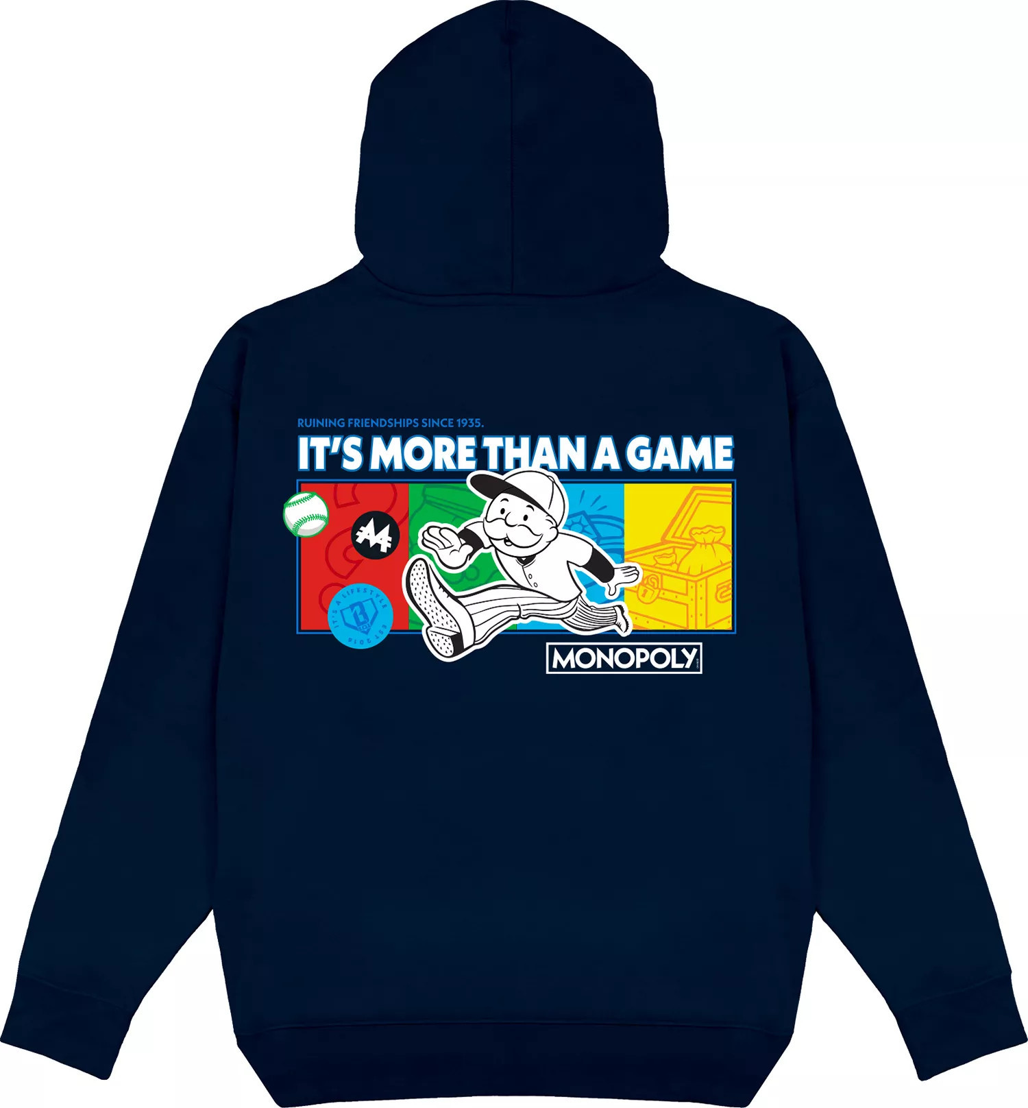 Baseball Lifestyle 101 x Monopoly Men's Homerun Hustle Hoodie, Medium, Navy | DICK'S Sporting Goods