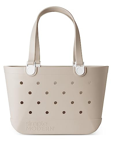 Simple Modern Beach Bag Rubber Tote | Waterproof Large Tote Bag with Zipper Pocket for Beach, Poo... | Amazon (US)