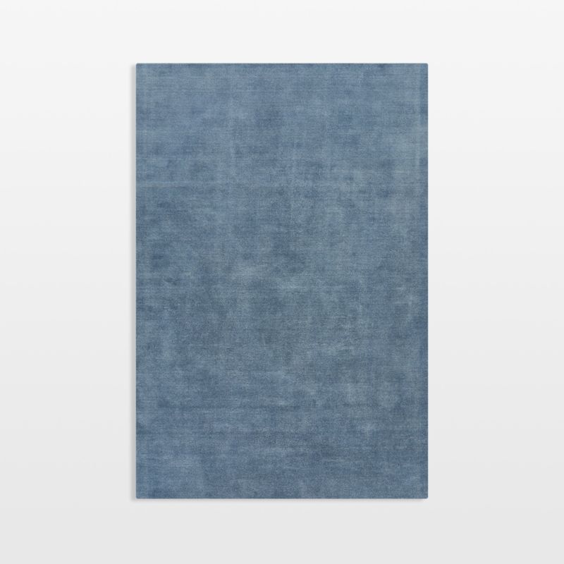 Baxter Blue Wool Area Rug 9'x12' + Reviews | Crate & Barrel | Crate & Barrel