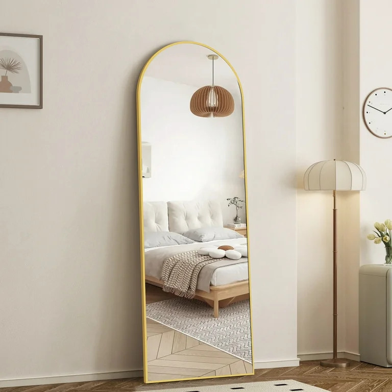 59"x16" Arched Full Length Mirror Full Body Mirror Floor Mirror Standing Hanging or Leaning Wall,... | Walmart (US)