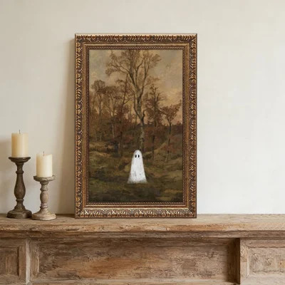 White Ghost PaintingOrnate Vintage Wall Frame – Decorative Gold Frame for Art. | Wayfair North America