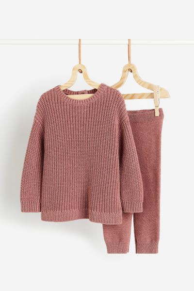 2-piece Knit Set - Green - Kids | H&M US | H&M (US + CA)