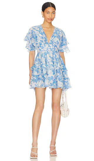 Tate Mini Dress in Blue Floral | Revolve Clothing (Global)