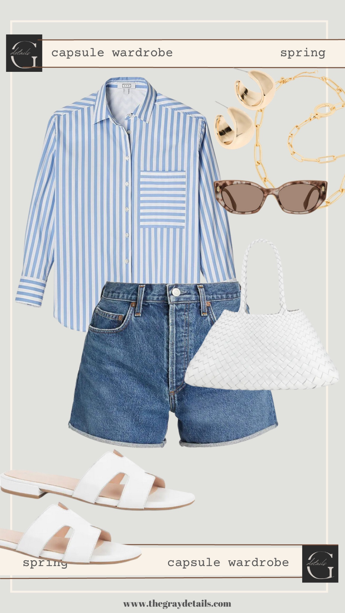 Who lives in jean shorts all summer long? Per your request, sharing 7 minimal style and classy jean short outfits from my capsule wardrobe. 

I opted for a more tailored denim short with also for it to be a bit more classy and dressy for all your mix and match outfits. SAVE for outfit inspo!

To SHOP
*Comment LINKS for outfit details sent to your DM. 
*head to the link in my profile
*follow @thegraydetails in the @shop.ltk 
*direct link 

#abercrombiestyle #minimalstyledaily #lbd

#casualoutfit  #styleinspo #outfitideas4you #eveningstyle #dailyoutfitinspo #virtualstylist #traveloutfit #effortlesslychic #neutrallook #neutralfashion #founditonamazon #workwearstyle #timelessstyle #minimalstyle #chicstyle #monochromeoutfit #chicfashion #classicfashion #springlooks #springlook #timeless #efforlesselegance #effortlesslychic #capsulewardrobeblogger #stylereels #fashionreel

Casual everyday look, Pinterest outfit, 

outfit inspo • capsule wardrobe • neutral style • casual style • spring dress • workwear • neutral style • minimal outfits

#LTKFind #LTKstyletip #LTKtravel