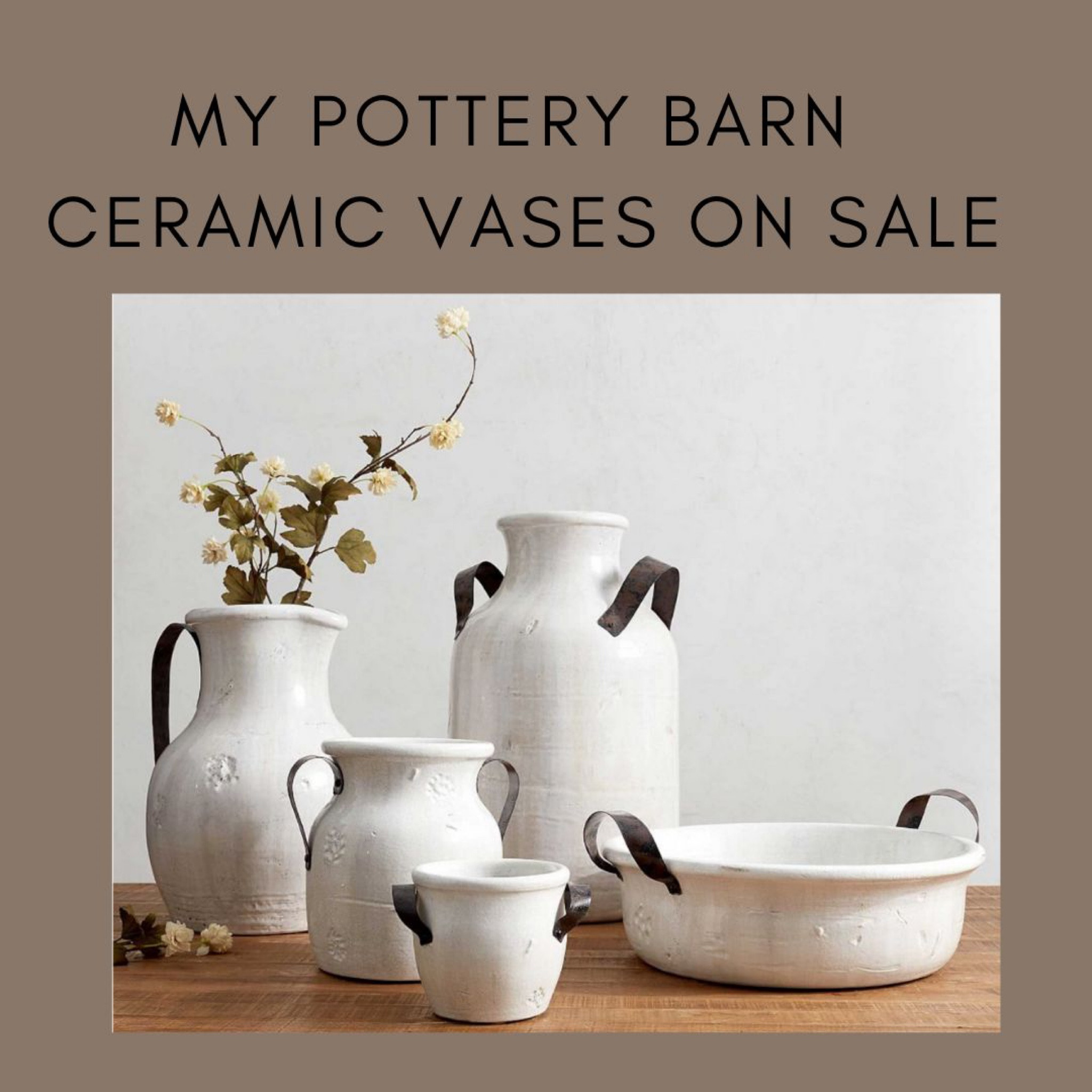 My PB vases on sale this weekend! 
Love these vases! 
Tall white ceramic vase 
Short vase 
Bowl 
Pottery barn home decor 


#LTKSale #LTKsalealert #LTKFind