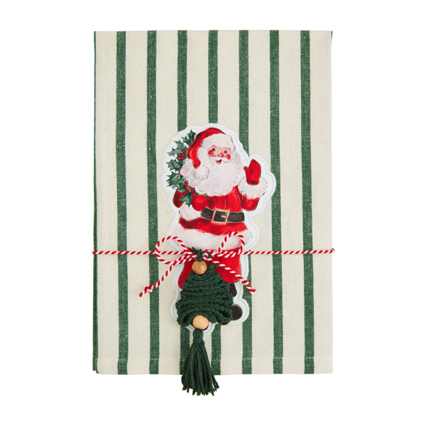 Santa Patch Towel | Mud Pie