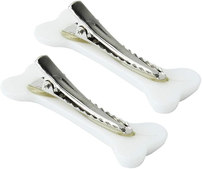 2Pcs White Dog Bone Hair Clips Hairpins Barrette,Punk Personality Women Lovely Hair Band Decorati... | Amazon (US)