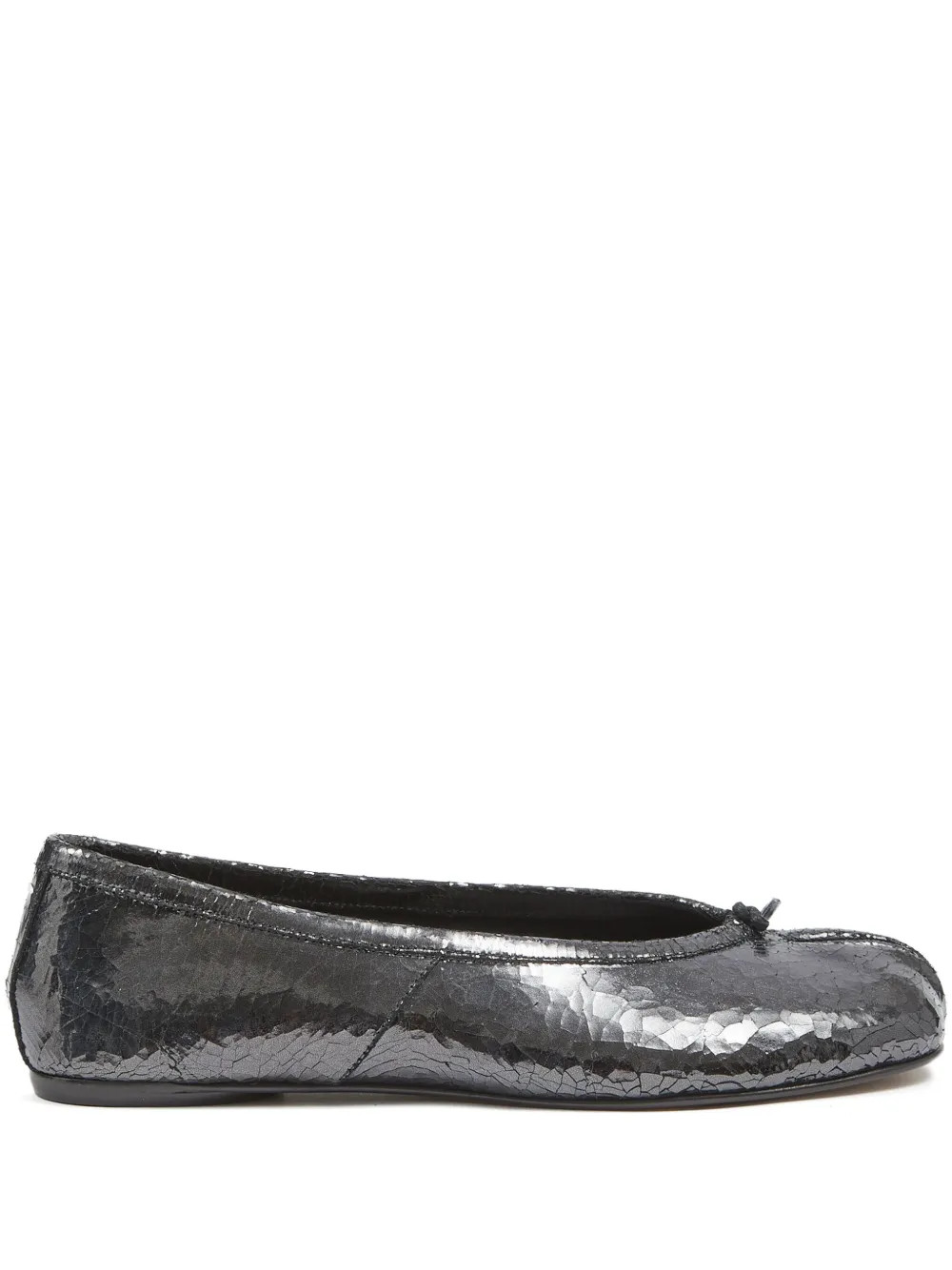Maison Margiela Tabi Leather Ballerina Shoes - Farfetch | Farfetch Global