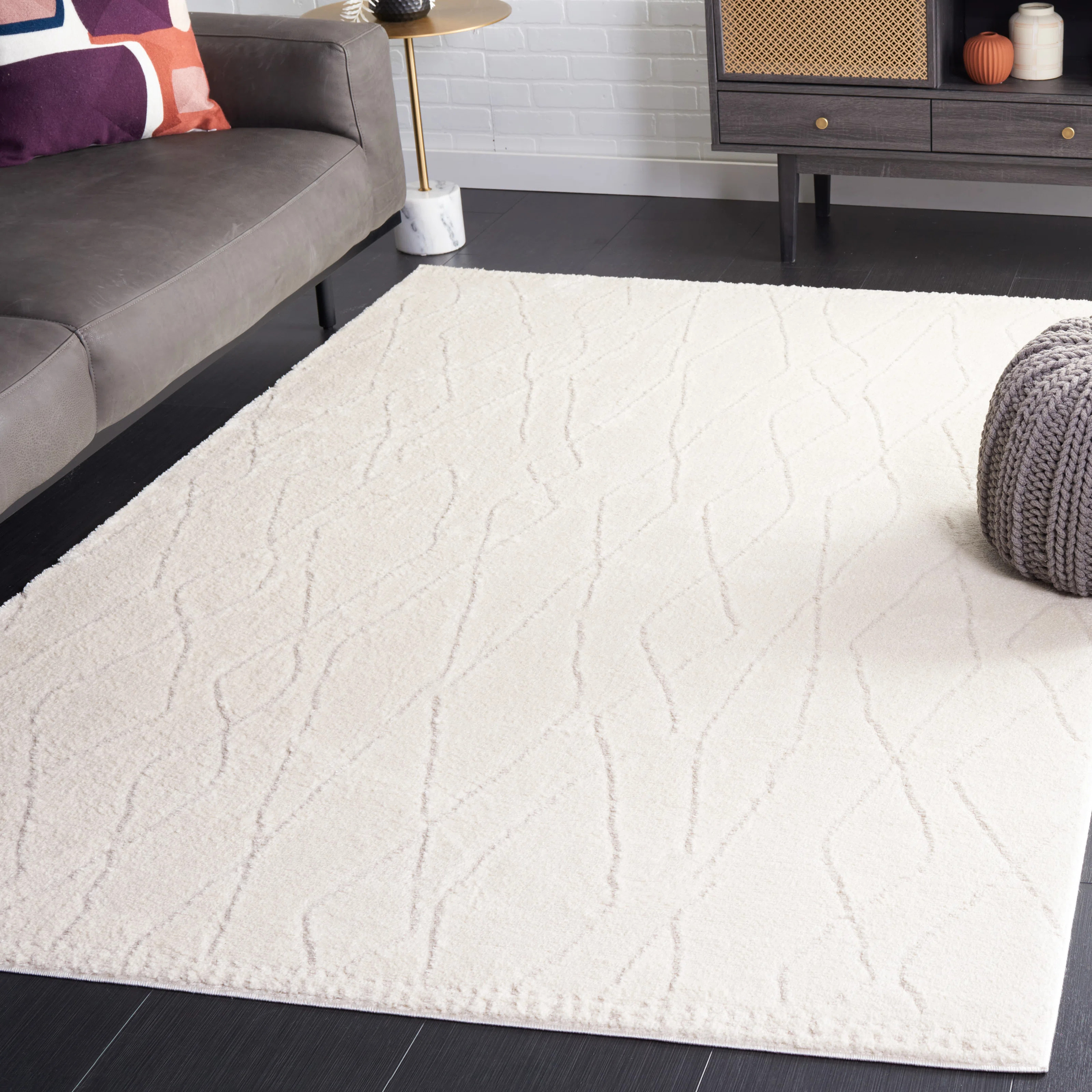 Wade Logan® Bahiya Abstract Machine Woven Polyester Area Rug in Ivory/Beige & Reviews | Wayfair | Wayfair North America
