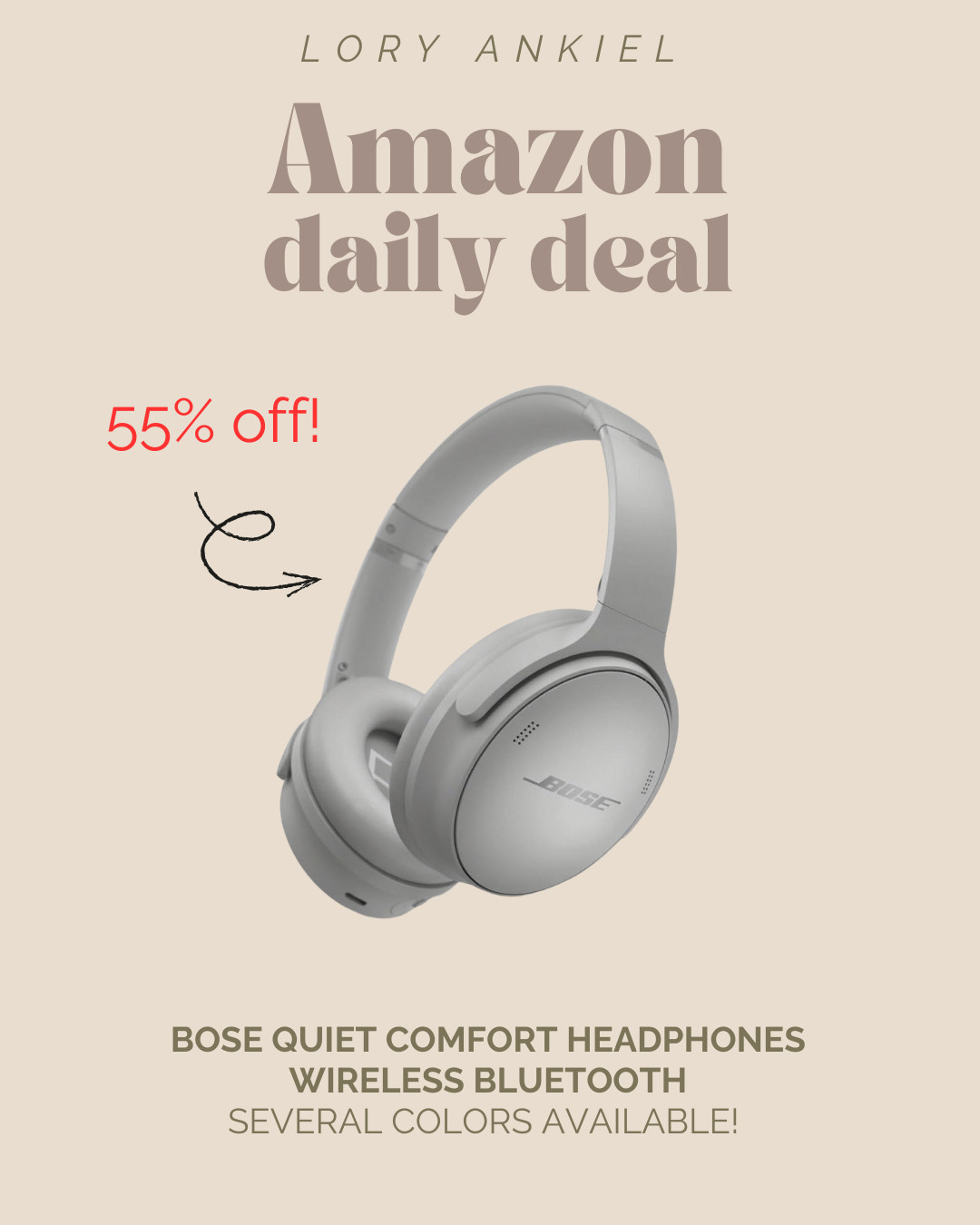 Amazon Daily Deal! - Bose QuietComfort Headphones - Wireless Bluetooth Headphones 

 #LTKGiftGuide #LTKSaleAlert #LTKTravel