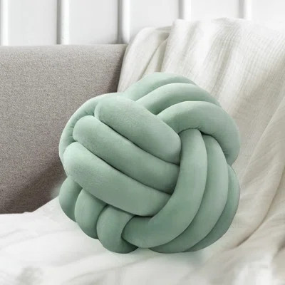 Knot Pillow Ball,Soft Green Plusch Knotted Round Pillows For Sensory Stress Relieving, Aesthetic & Cute Decorative Throw Cushion For Sofa Bed, Floor, | Wayfair North America