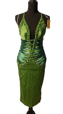 NWT Mandalay Julian Joyce Beaded Embellished Cocktail Dress Jade Green Sz 6 | eBay | eBay US
