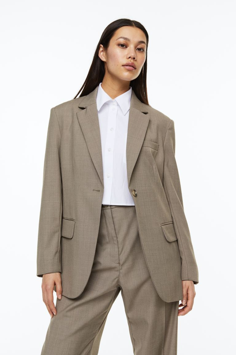 Oversized single-breasted blazer | H&M (UK, MY, IN, SG, PH, TW, HK)