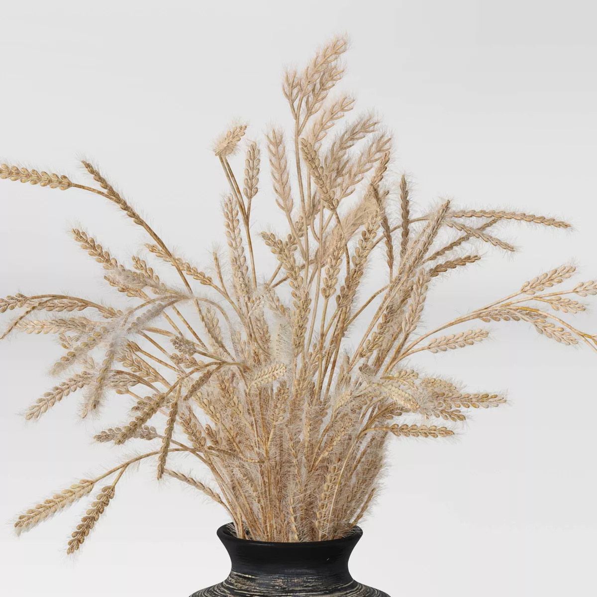 Grass Arrangement in Ceramic Pot Black - Threshold™ | Target