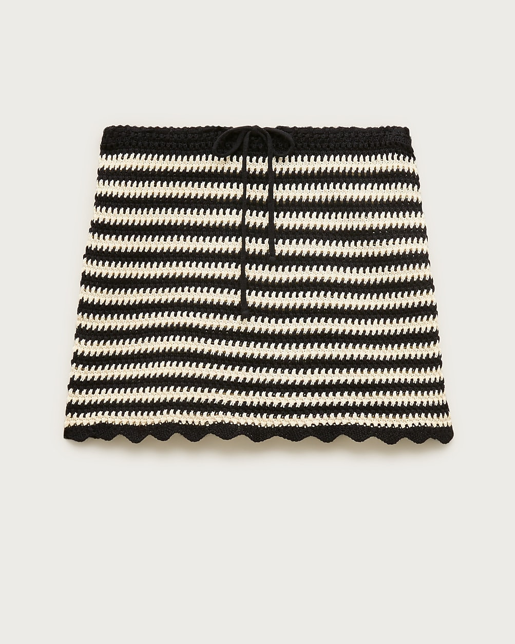 Scallop-trim crochet skirt in stripe | J. Crew US