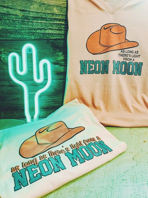 Neon Moon T-shirt | Etsy | Etsy (US)