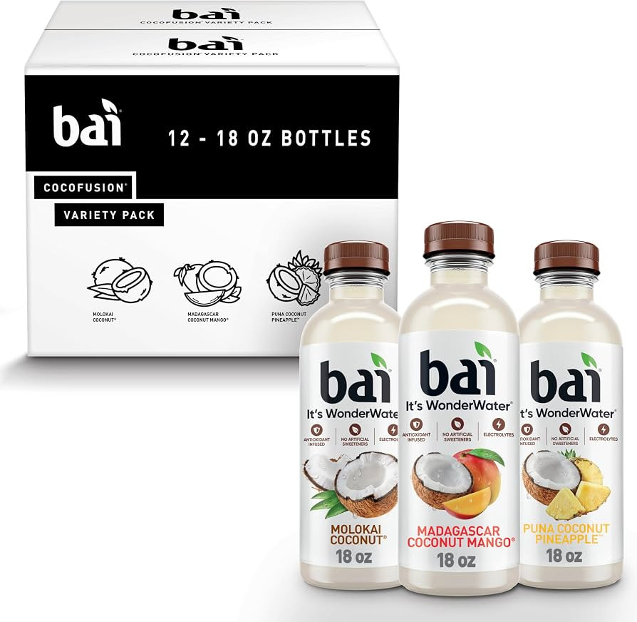 Bai Coconut Variety Pack, Antioxidant Infused Water Beverage, with Vitamin C and No Artificial Sw... | Amazon (US)
