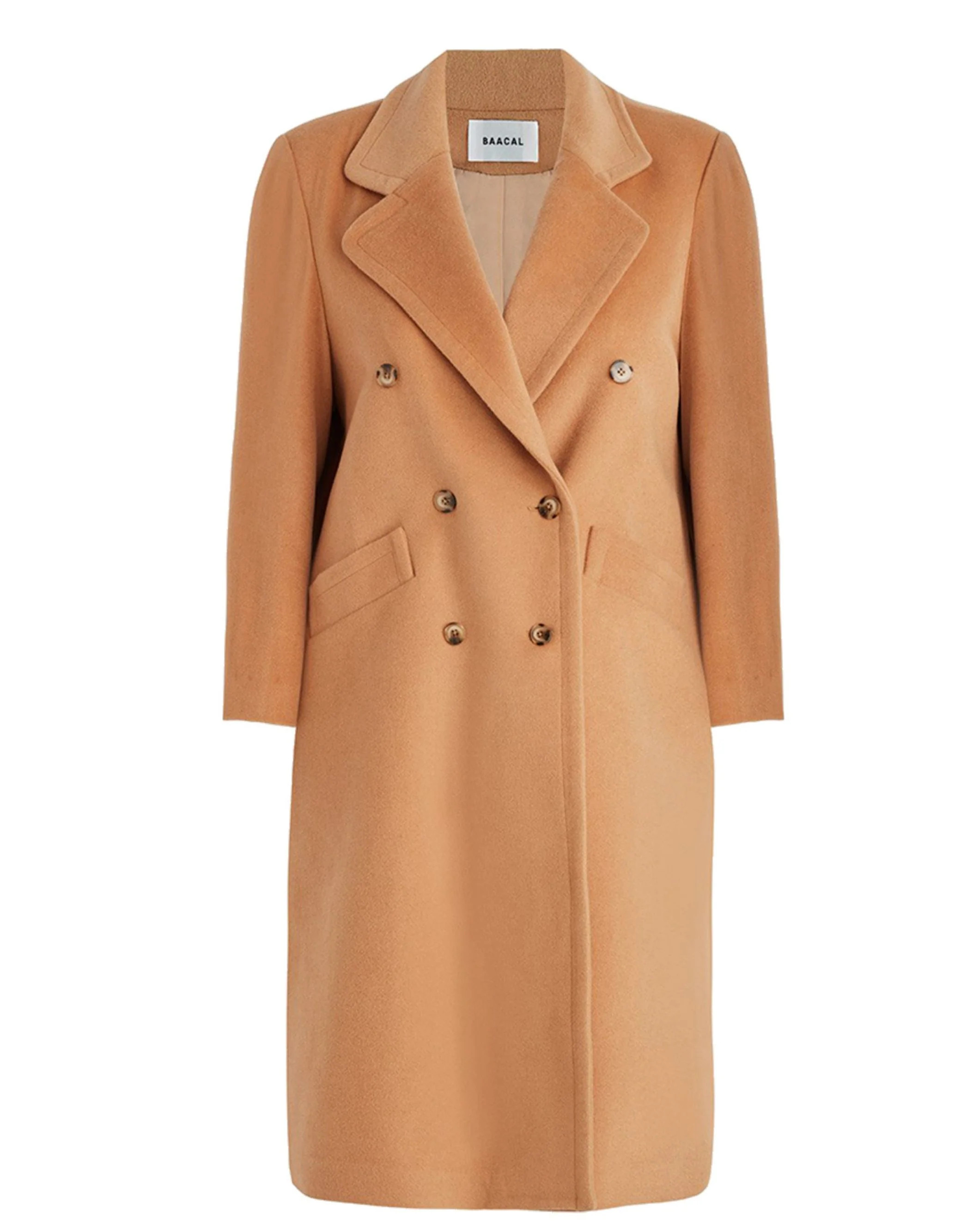 Double Breasted Women's Plus Size Camel Car Coat by Cynthia Vincent BAACAL | BAACAL Limited, LLC