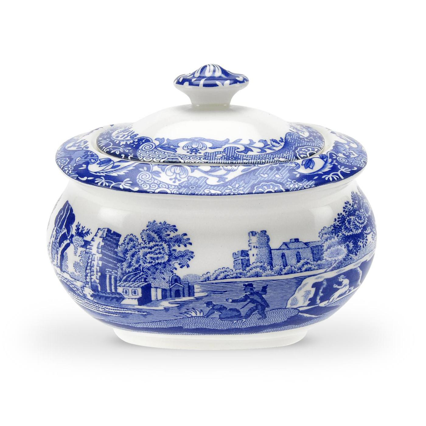 Spode Blue Italian Covered Sugar Bowl | 9 Oz Sugar Container for Coffee Bar, Kitchen Countertop |... | Amazon (US)