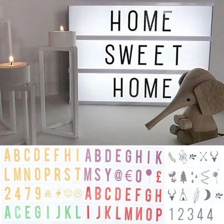 104 Pack Colorful Letters sign for A4 MagiGlow Cinematic Cinema Light Up Letter Box Sign Message Boa | Walmart (US)