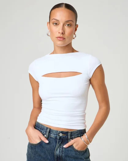 Supersoft Cut Out Tee | Glassons (Australia)