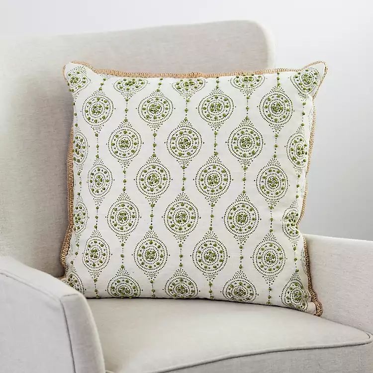 New! Green Merry Go Round Throw Pillow | Kirkland's Home