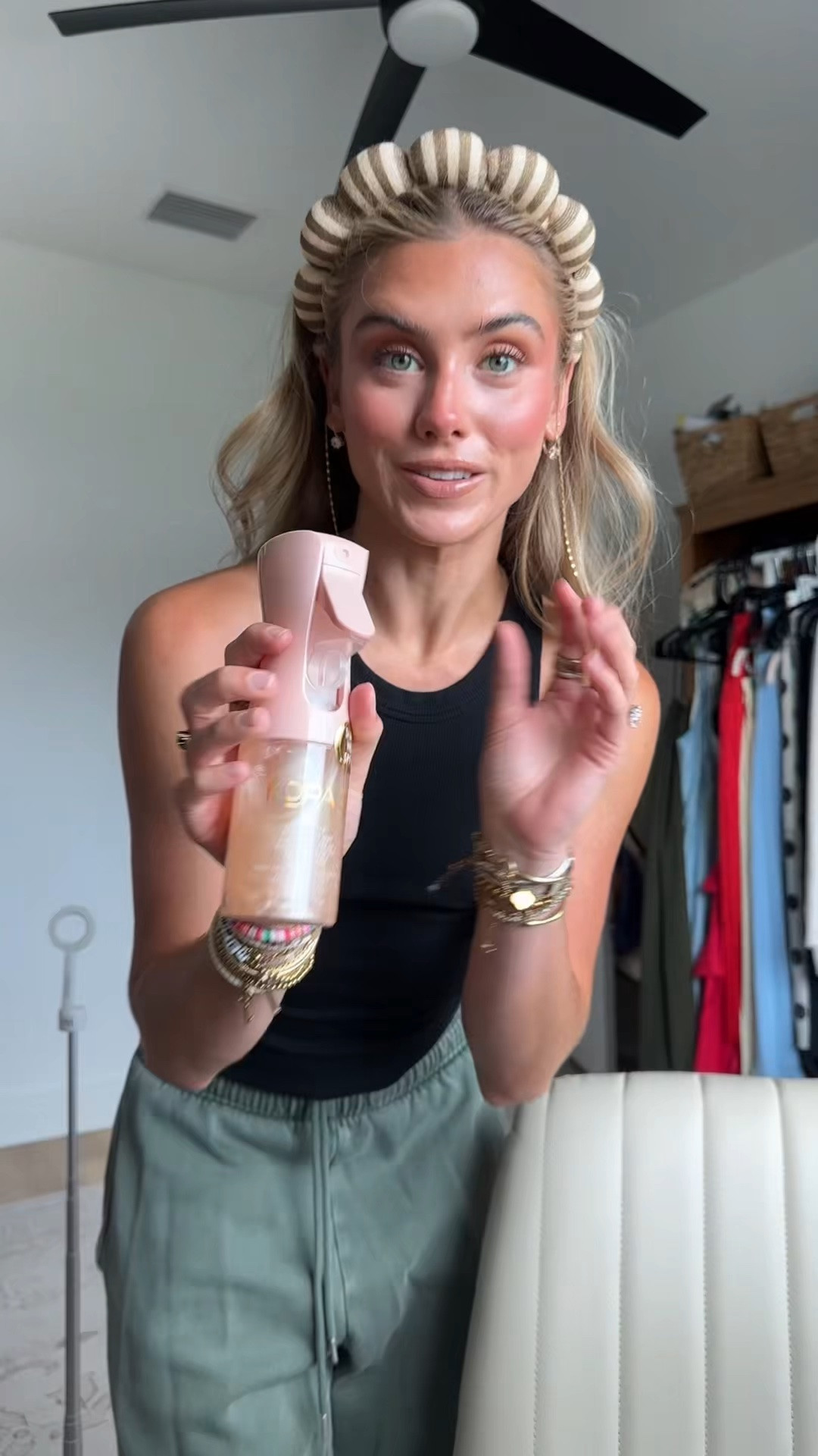 @kopari Reveal radiant skin with this ultra-lightweight fine body mist sunscreen that delivers powerful sun protection with zero whitecast or stickiness. The swirling rose gold formula is infused with hydrating hyaluronic acid and antioxidant rich vitamins C & E for a glazed, silky-smooth finish. With Kopari's signature Coconut Milk scent, this sunscreen provides seamless coverage and a luminous glow, keeping your skin radiant and protected from sunrise to sunset.

#LTKgrwm #LTKselfcare #LTKBeauty