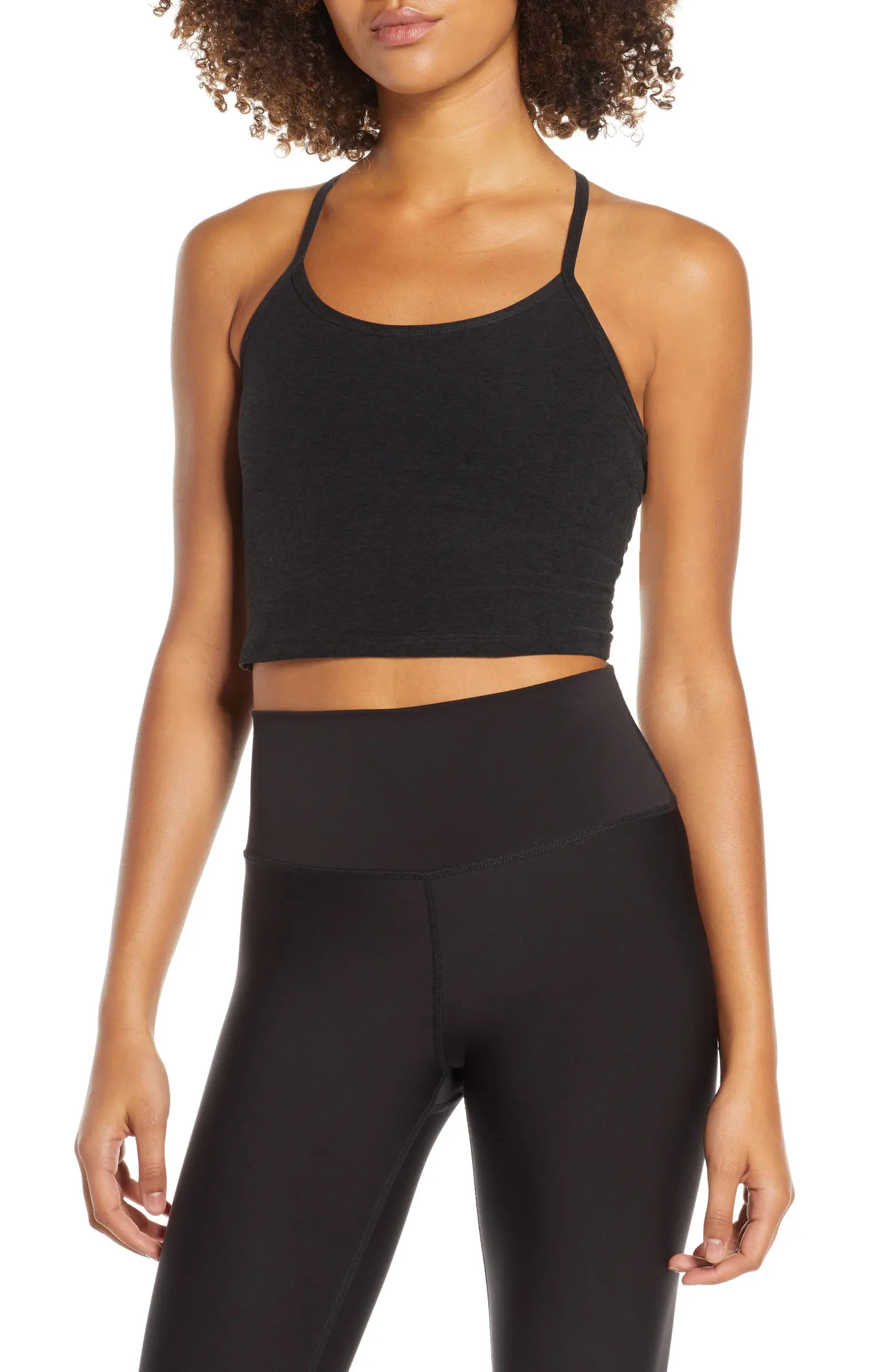 Space Dye Slim Racerback Crop Tank | Nordstrom