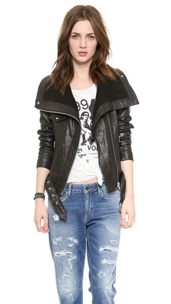 Veda Mercer Leather Jacket - Black | Shopbop