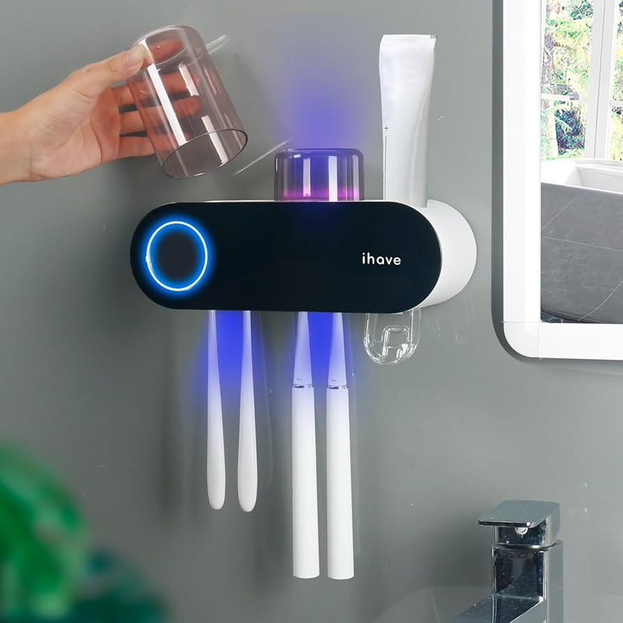 iHave Toothbrush Holders for Bathrooms, UV Toothbrush Sanitizer and Holder Smart Home Bathroom Ac... | Amazon (US)