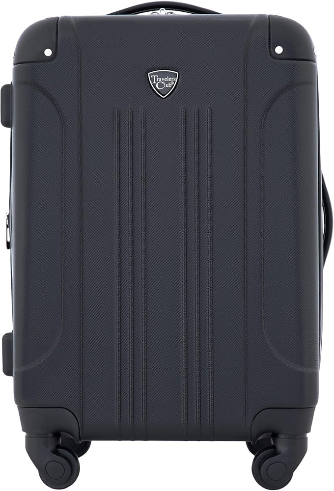 Travelers Club Chicago Hardside Expandable Spinner Luggages, Black, 20" Carry-On | Amazon (US)