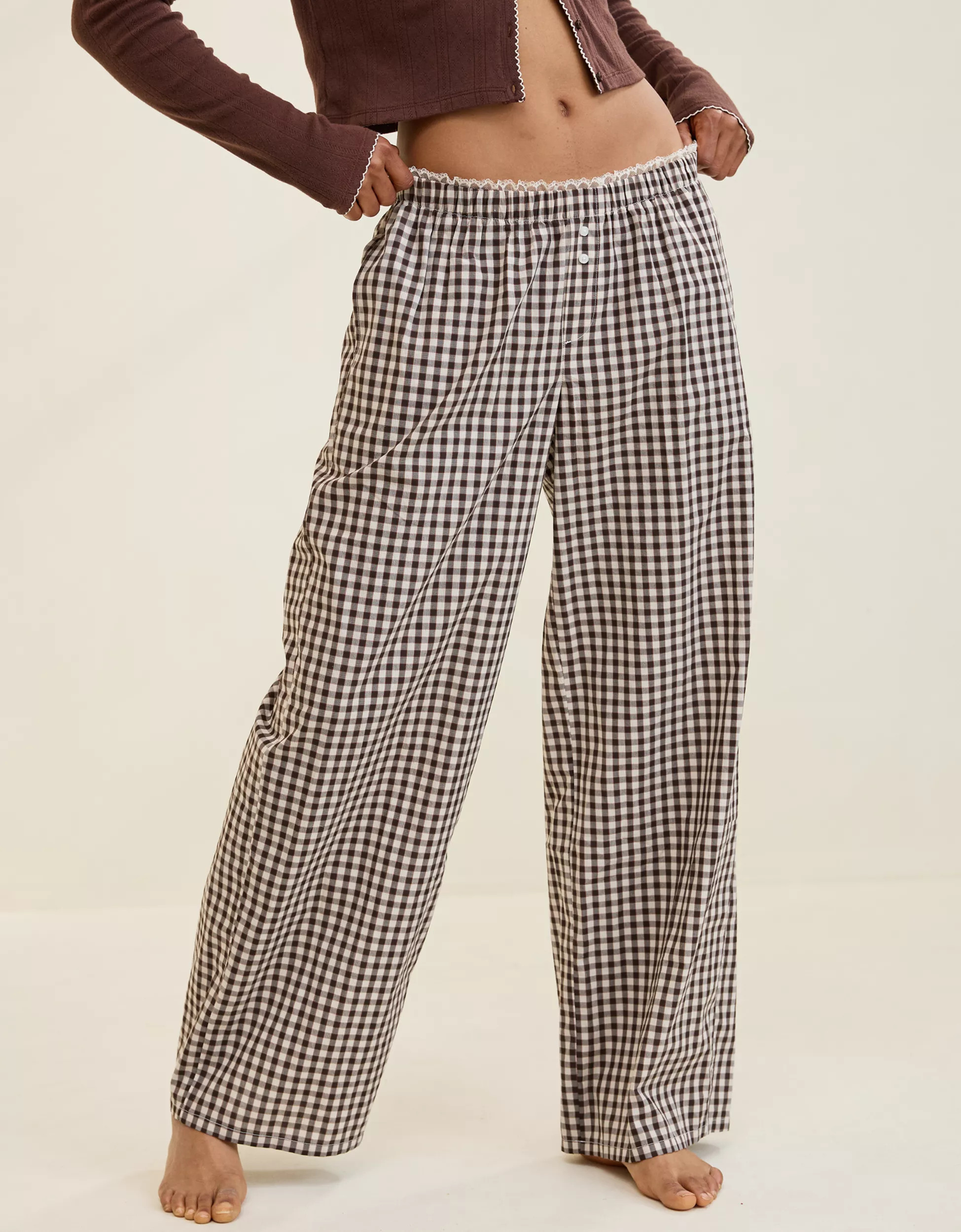 Aerie Off-Duty Poplin Trouser PJ | American Eagle Outfitters (US & CA)