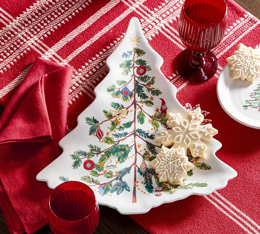 Christmas in the Country Figural Tree Platter | Pottery Barn (US)