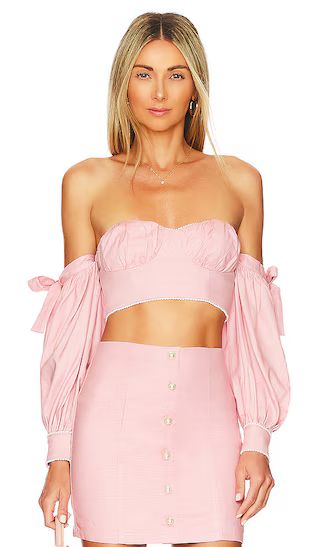 Perla Bustier Top in Blush | Revolve Clothing (Global)
