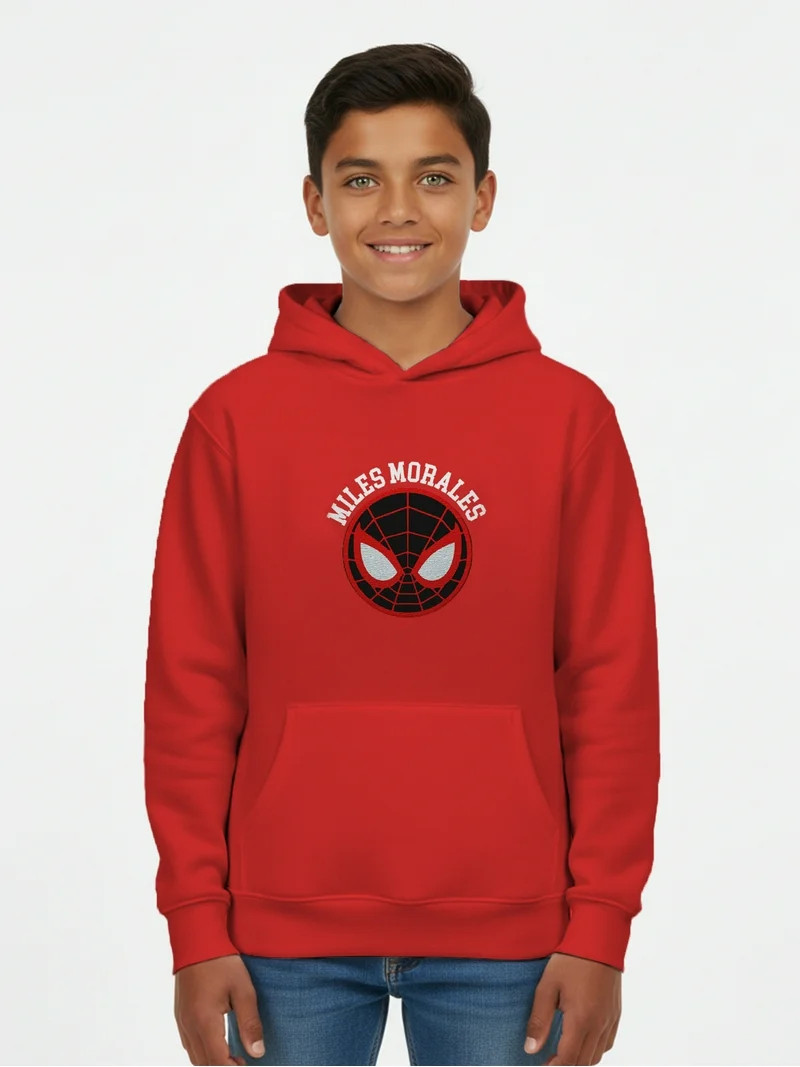 Spider-Man Little and Big Boys Neighborhood Miles Graphic Hoodie with Embroidery, Sizes 4-18 | Walmart (US)