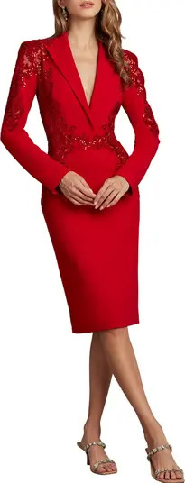 Tadashi Shoji Peak Lapel Sequin Blazer Dress | Nordstrom | Nordstrom